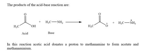 Predict The Products Of The Acid Base Reaction Between The Following