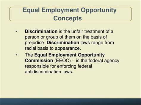 Ppt Equal Employment Opportunity Concepts Powerpoint Presentation