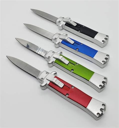 Kc Knives Mini 525 Otf Stiletto Style Dual Edge Automatic Knife