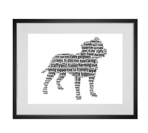 Personalised Staffordshire Bull Terrier Staffie Staffy Dog Etsy
