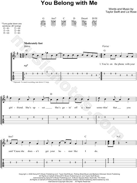 You Belong With Me Chords Ubicaciondepersonascdmxgobmx