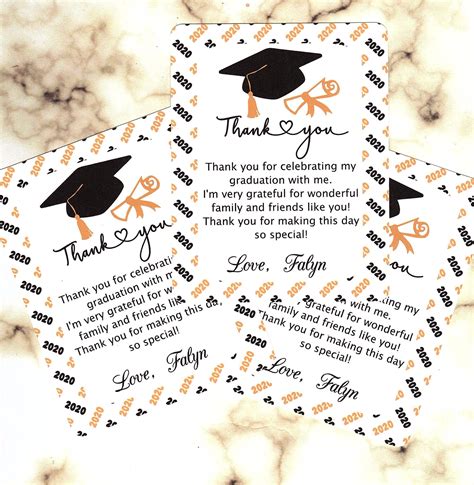 Graduation black sketch grad thank you photo card. GRADUATION Thank you cards - Personalized, Graduation Party Ideas - Class of 2020 | Graduation ...