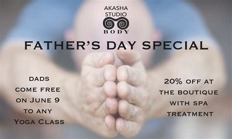 Dont Miss Out On Our Fathers Day Specials At Body Fathers Day
