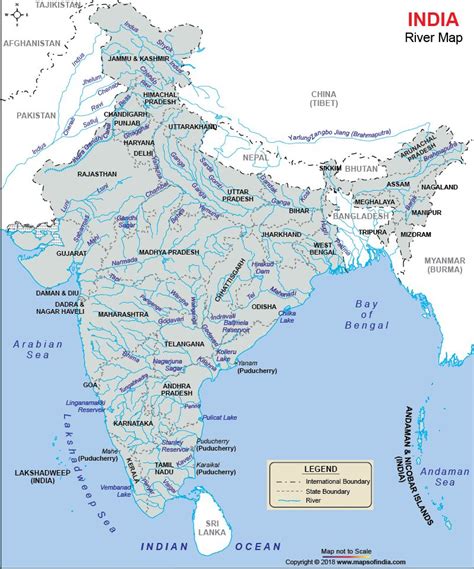 India Map With Major Cities And Rivers