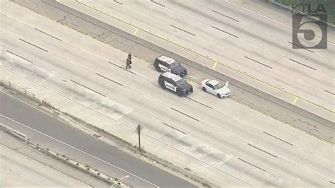 Suspect Killed In Shootout With Police On 10 Freeway In Los Angeles