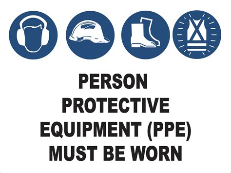 ppe protection sign safety signs mandatory signs