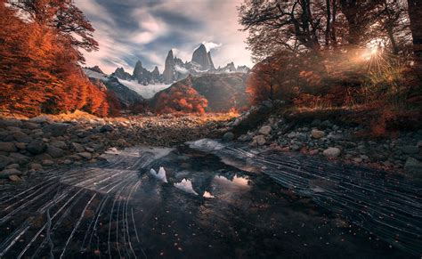 4k Patagonia Chile Scenery Mountains Lake Sky Hd Wallpaper