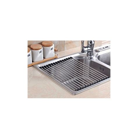 Clearwater Stainless Steel Roll Mat Sink Drainer 300 X 430mm Tap