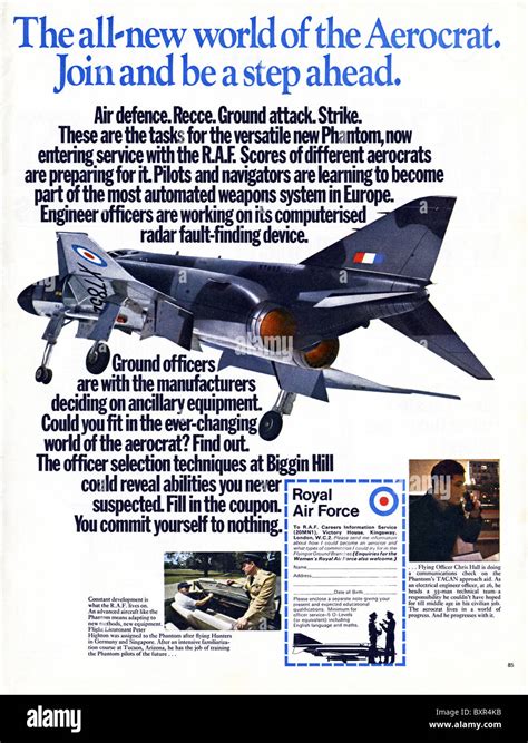 Raf Royal Air Force Recruitment Full Page Advertisement In Magazine