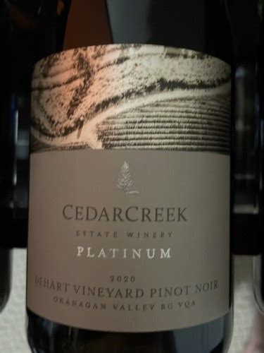 Cedar Creek Estate Winery Platinum Dehart Vineyard Pinot Noir Vivino