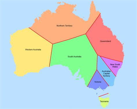 Australian States And Territories If Land Belonged To The Closest