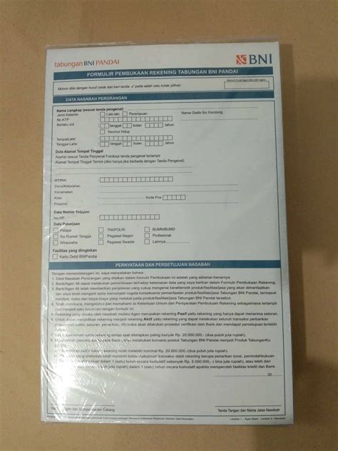 Detail Contoh Cara Mengisi Formulir Pembukaan Rekening Bni Koleksi Nomer 4