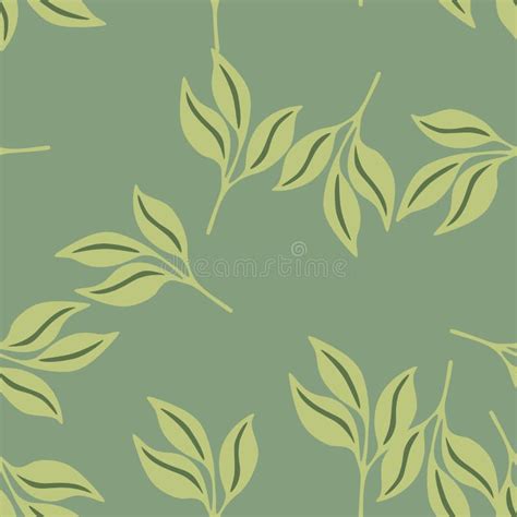 Simple Leaves Seamless Pattern Decorative Forest Leaf Endless