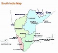 South India map with cities - Map of south India with cities (Southern ...