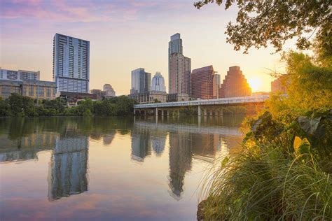 Sunrise Over Downtown Austin Texas In Summer 1 Photograph By Rob Greebon