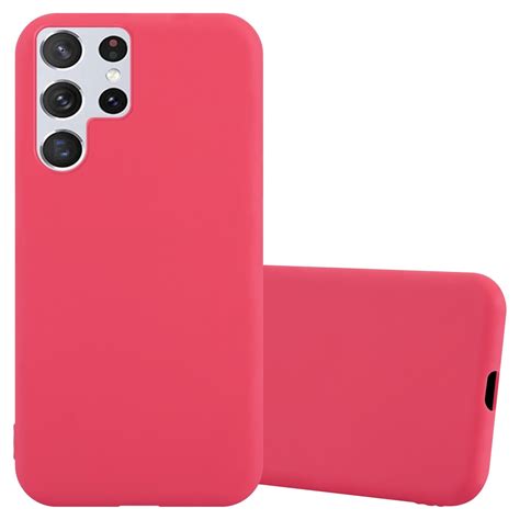 Samsung Galaxy S22 ULTRA silikondeksel cover rød Elkjøp