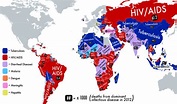 This map shows which is the deadliest infectious disease where you live ...