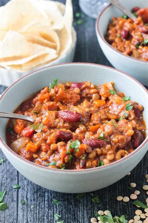 Not lentil chili but just regular lentil soup but in chowder form. Pumpkin Lentil Chili (Gluten Free, Vegan) ~ Veggie Inspired