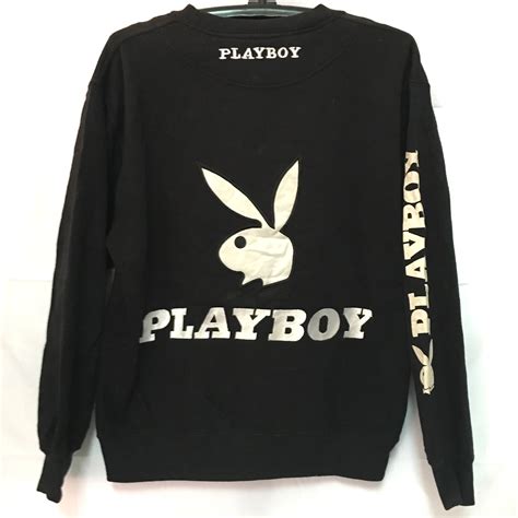 Playboy Rarevintage 90s Playboy Sweatshirt Spell Out Big Logo