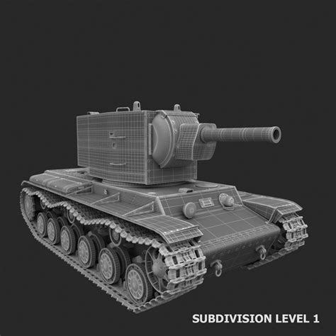 Tanque Kv 2 Kliment Voroshilov 2 Modelo 3d 75 Max Free3d