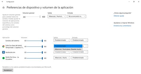 Como Configurar Diferentes Dispositivos De Salida De Audio Para Diferentes Programas En Windows 10