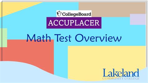 ACCUPLACER Math Placement Test Overview YouTube