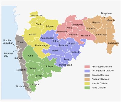 Maharashtra Map With District 1200x948 Png Download Pngkit