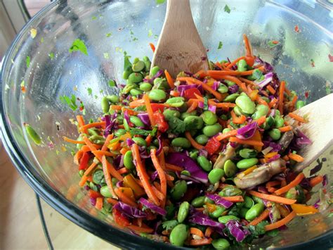 Asian Edamame Salad With Cilantro And Toasted Almonds Ambitious Kitchen