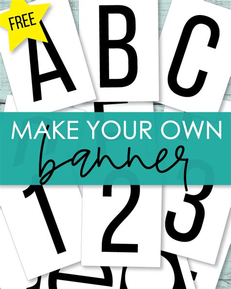 Free Printable Black And White Banner Letters Paper Trail Design Free