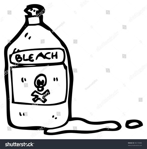 Cartoon Bottle Bleach Stock Illustration 96174086 Shutterstock