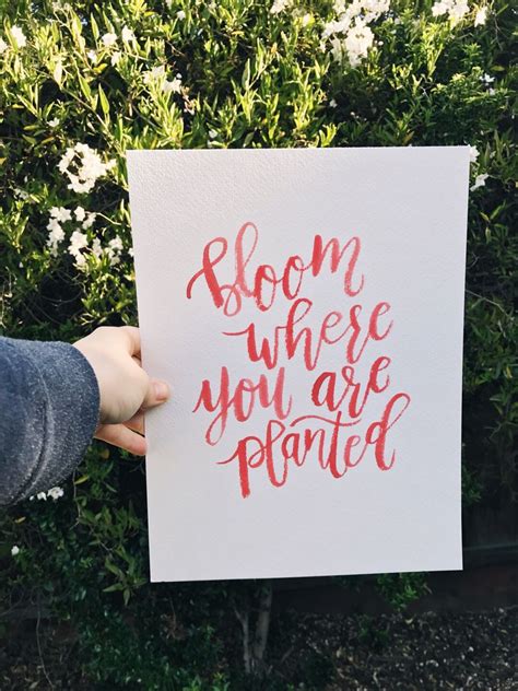 The hop runs from thursday my passion is to show you how to grow your own fresh organic groceries right where you are! Bloom where you're planted #watercolor #handlettered #calligraphy #crafts #gifts #nursery # ...