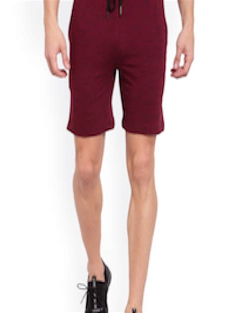 Buy Sporto Men Burgundy Regular Fit Cotton Shorts Shorts For Men 17609208 Myntra