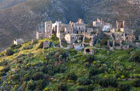 Vathia Greece A Ghost Town In The Peloponnese Region