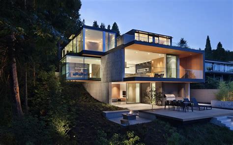 Sleek Slope House With Interior Featuring Concrete