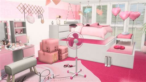 Girly Bedroom Cc Folder Sims 4 Build Youtube All In One Photos