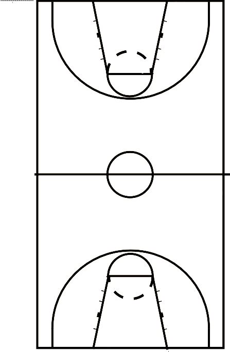 Download Transparent Basketball Court Dimensions Kopie Basketball