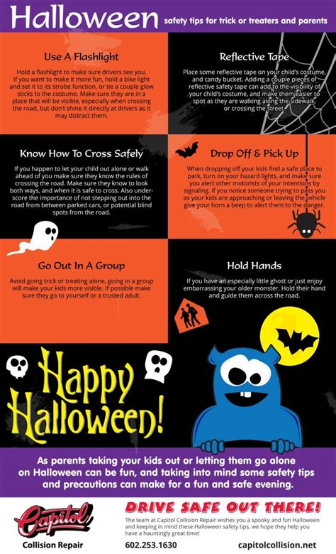 Halloween Safety Tips Infographics Tips For Parents And Kids