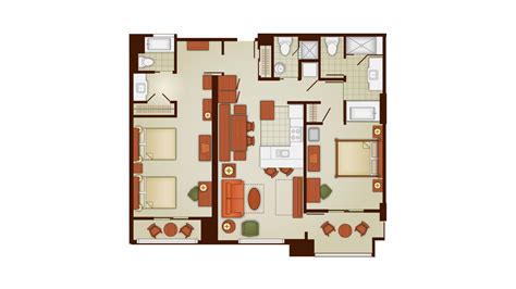 Disney Grand Californian 2 Bedroom Suite Floor Plan Floor Roma