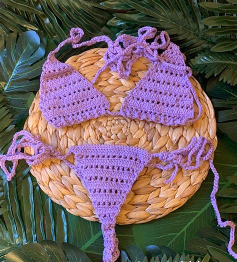 Sexy Crochet Thong Bikini Etsy