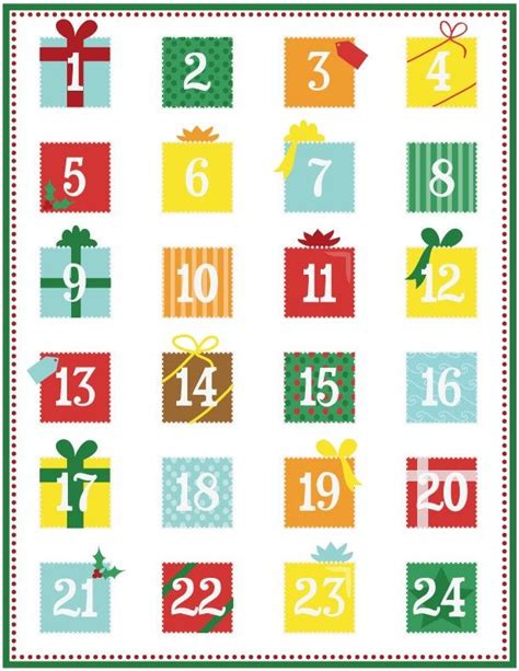 Advent Calendar Template Photoshop