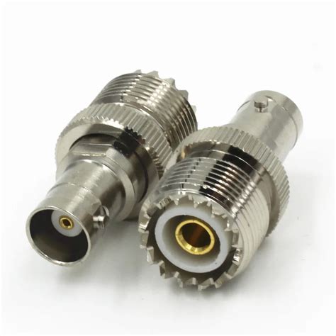 50pcs Uhf Female So239 So 239 Jack To Bnc Female Jack Rf Coaxia Adapter Connector In Connectors