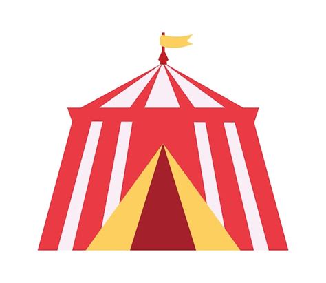 Carpa De Circo Icono Del Parque De Atracciones Ilustraci N Vectorial