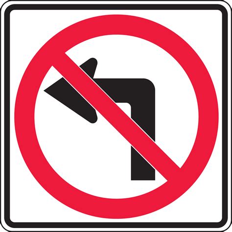 No Left Turn Lane Guidance Sign Mr32l