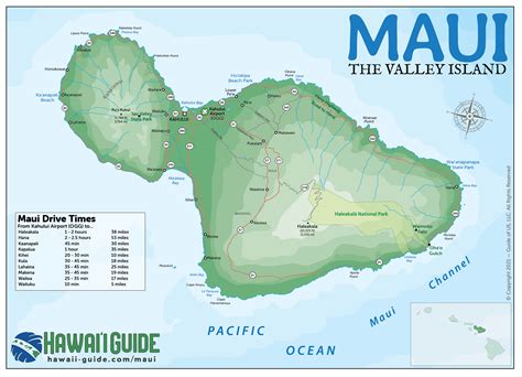 Maui Hawaii Maps Travel Road Map