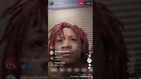 Trippie Redd Reacts To Other Artists On Instagram Live Youtube