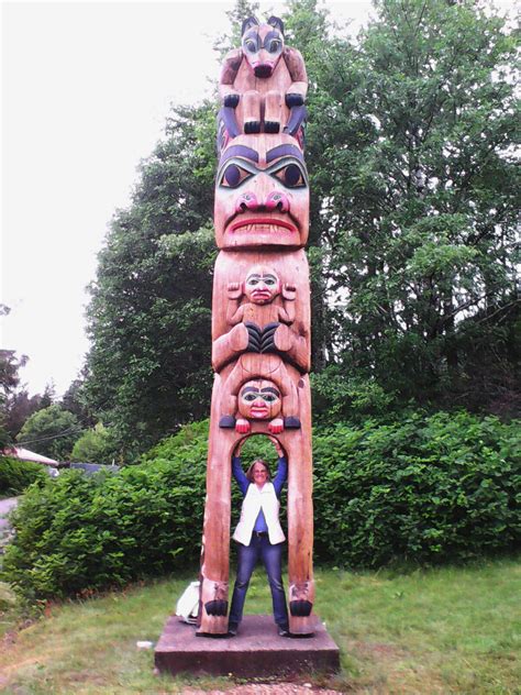 An object that is respected by a group of people, especially for religious reasons: Come Along with Pam: Totem Poles