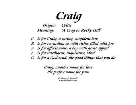 Meaning Of Craig Lindseyboo