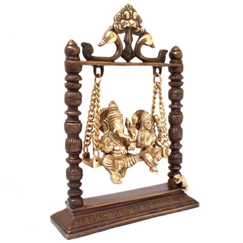 Brass Ganesha Lakshmi Swing
