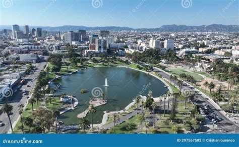 Macarthur Park At Los Angeles In California United States Stock