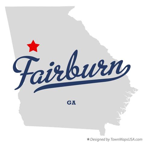 Map Of Fairburn Ga Georgia